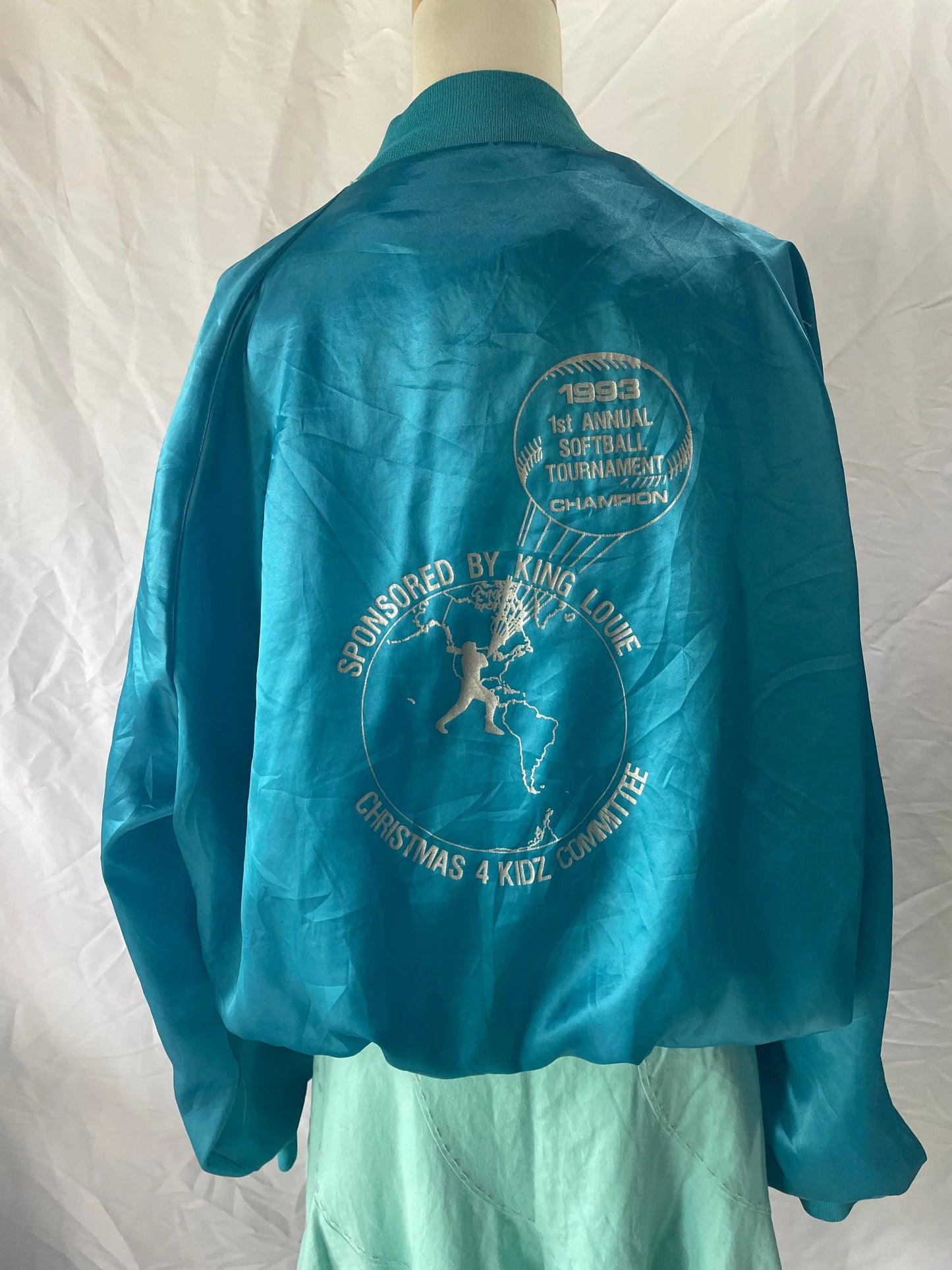 Sky Blue Earth Printed Jacket