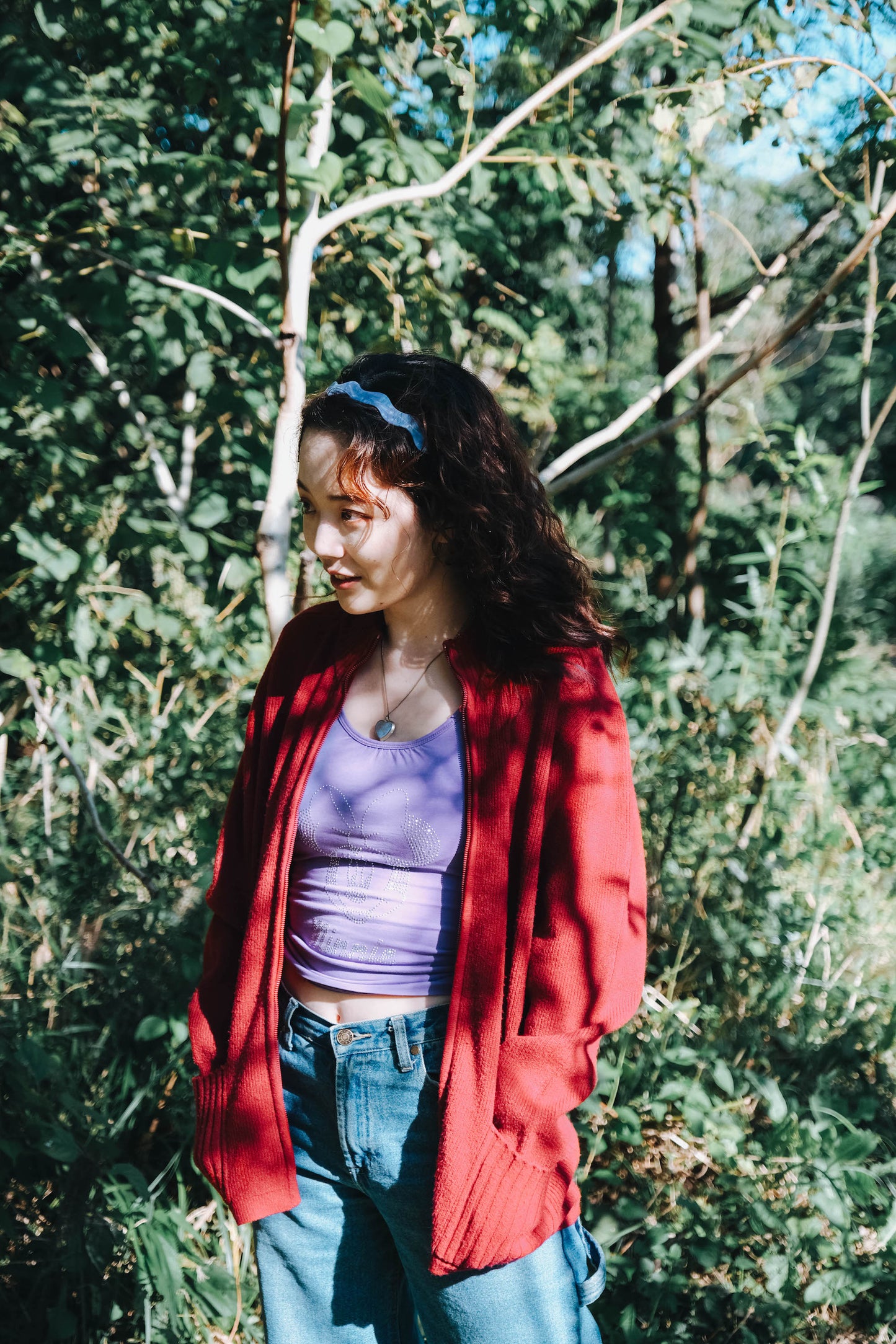 Red Zip Up Knit