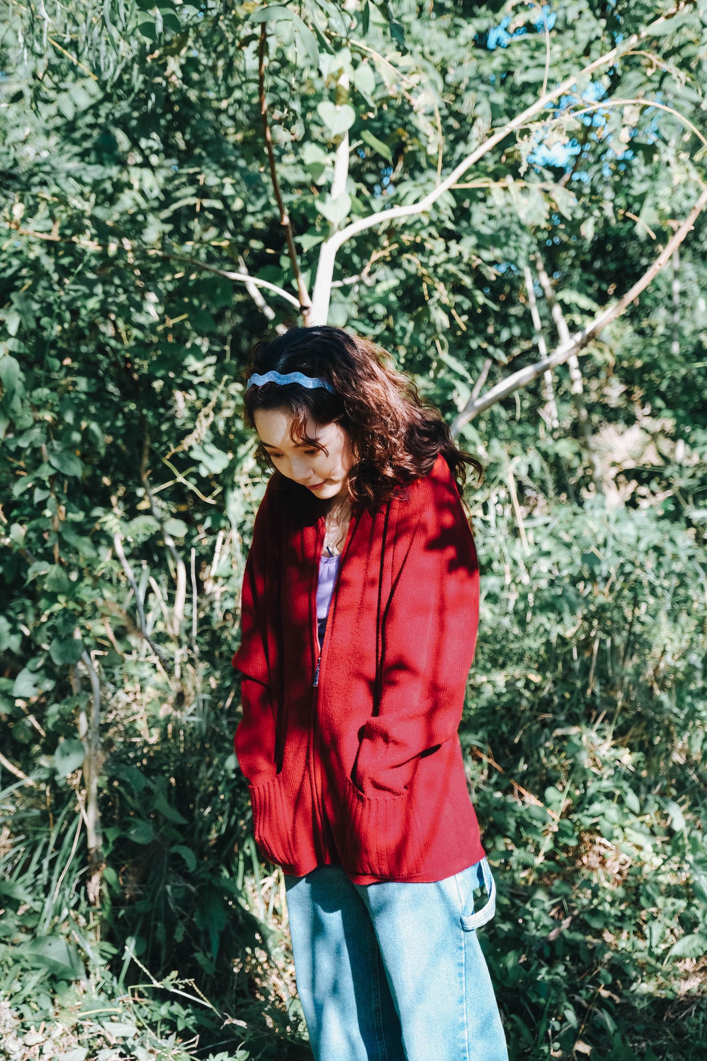 Red Zip Up Knit