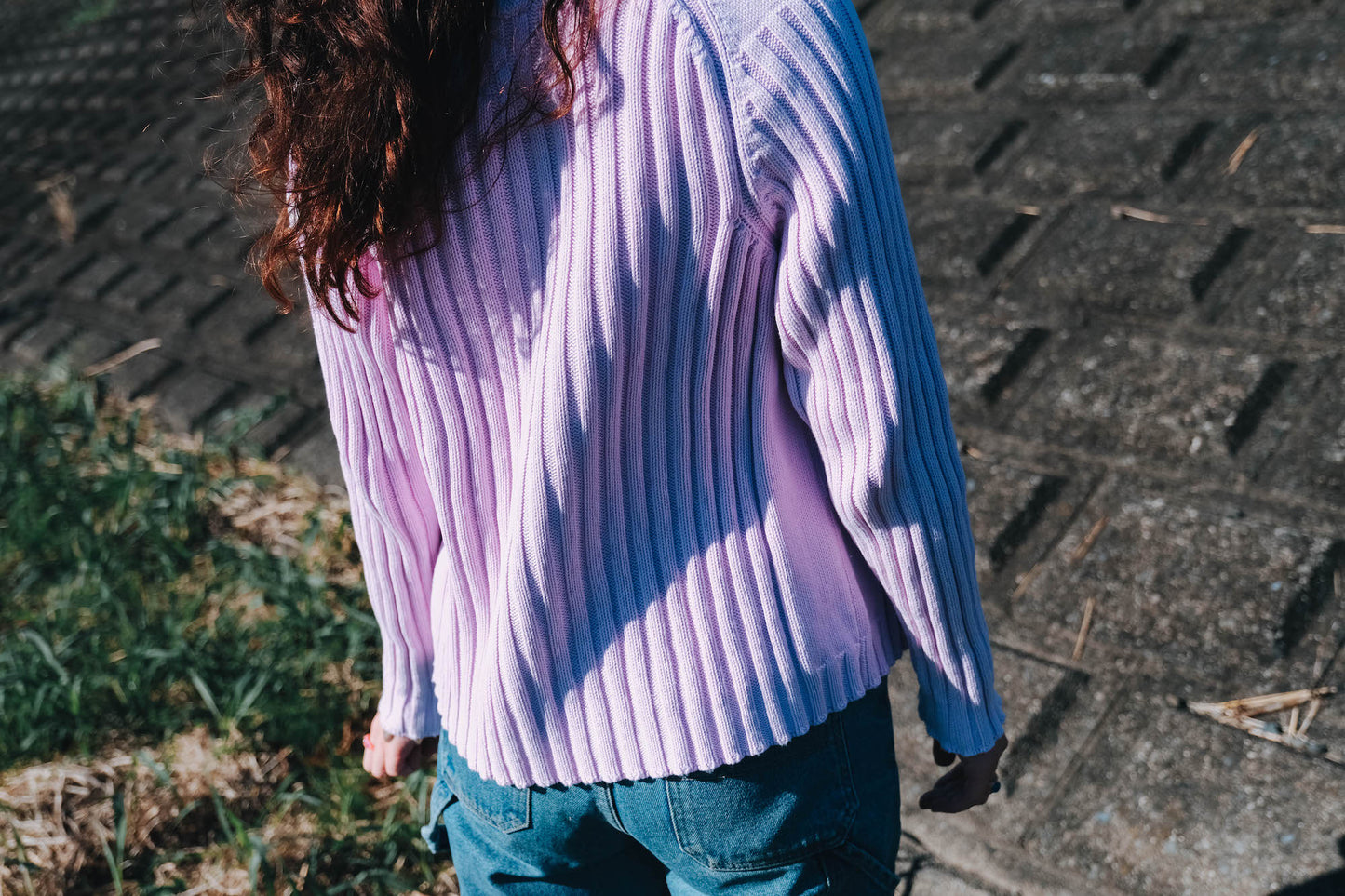 Pale Pink Zip Up Knit
