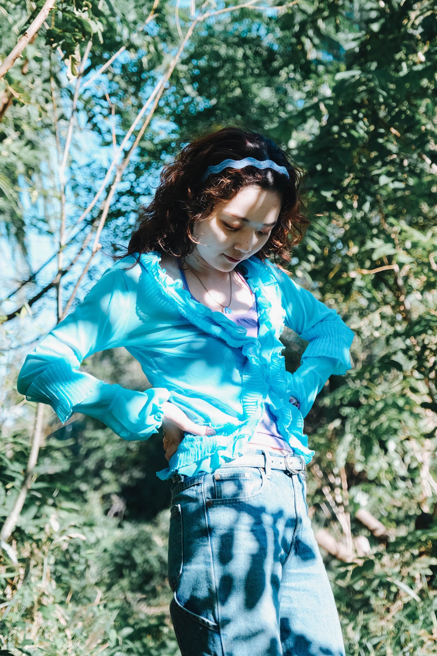 Sky Blue Sheer Cardigan