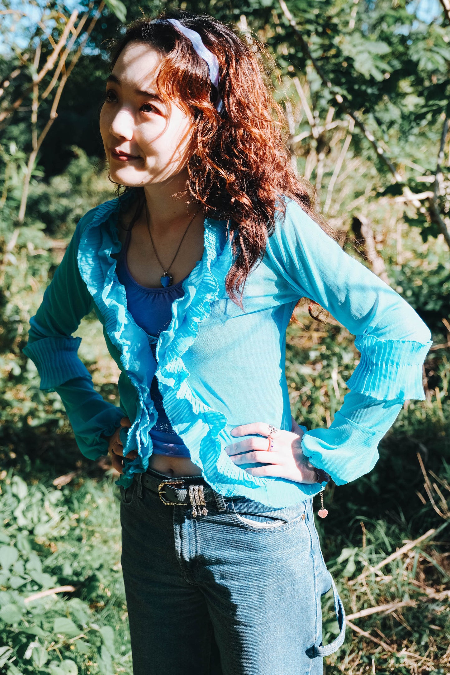 Sky Blue Sheer Cardigan
