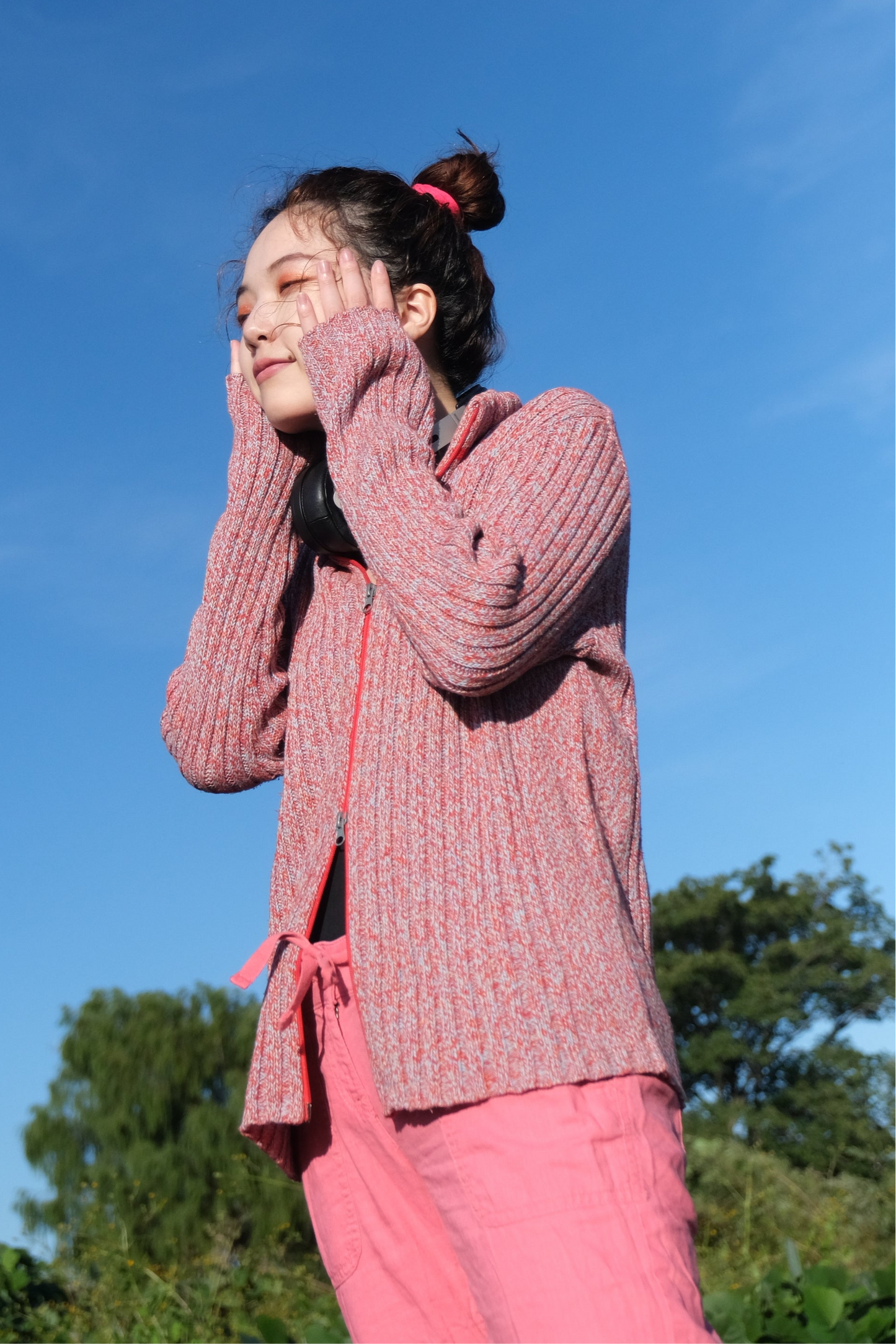 Mix Flavor Zip Up Knit