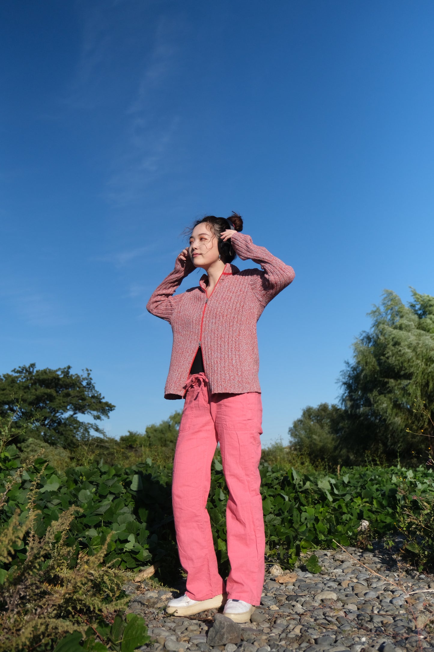 Low Rise Salmon Pink Pants