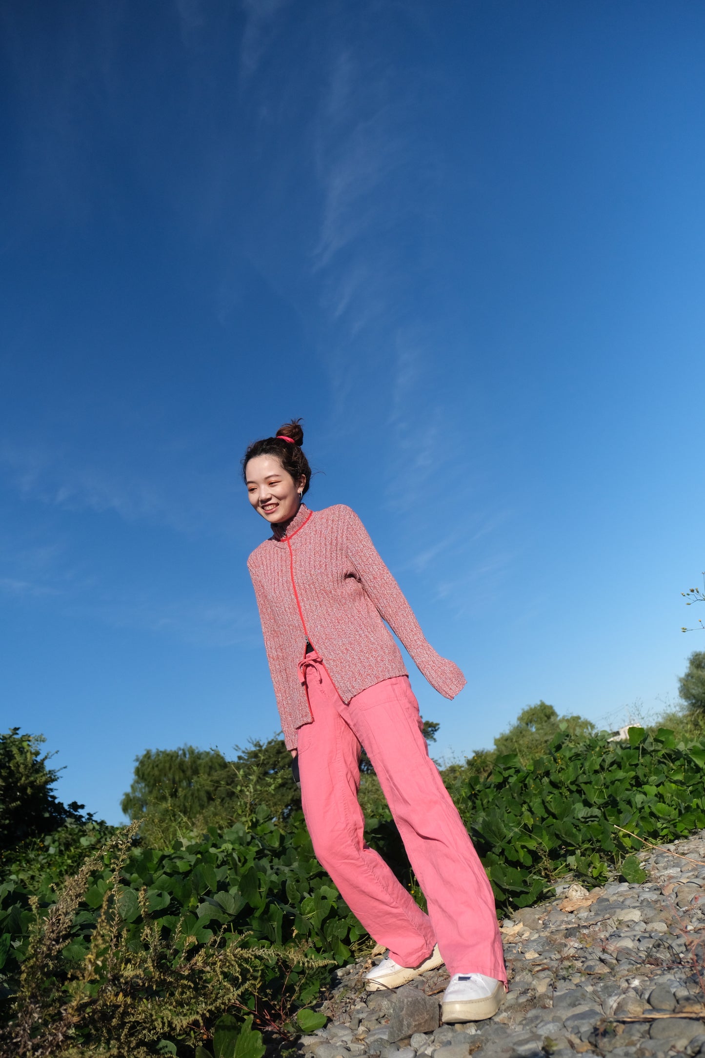 Low Rise Salmon Pink Pants