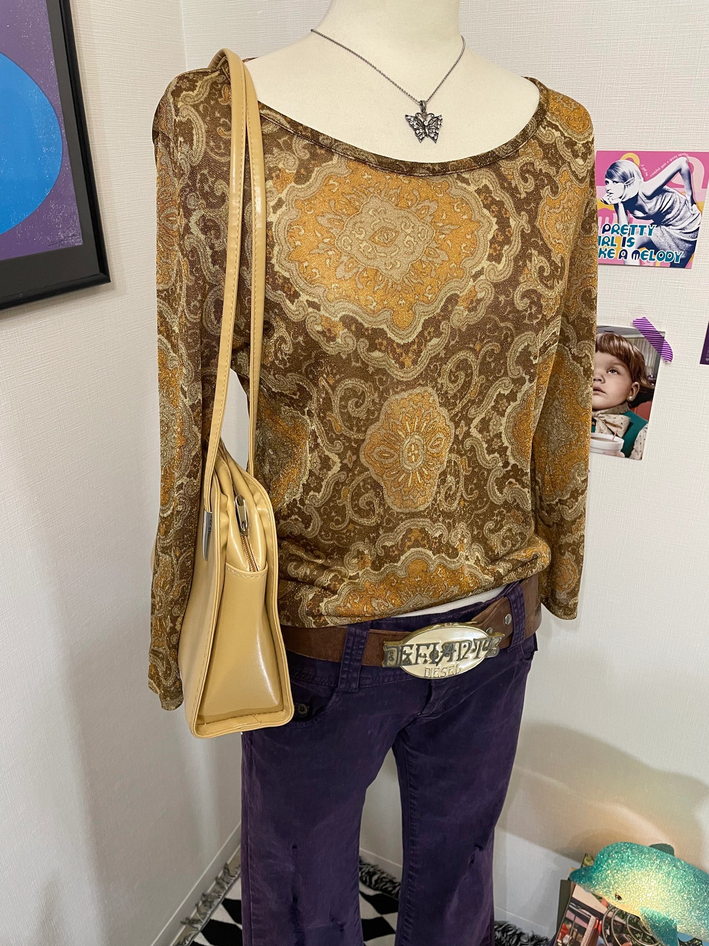 Shimmering Sheer Paisley Top