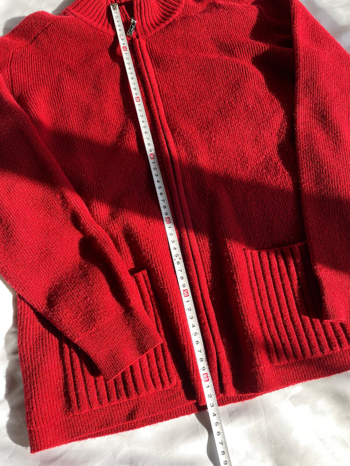 Red Zip Up Knit