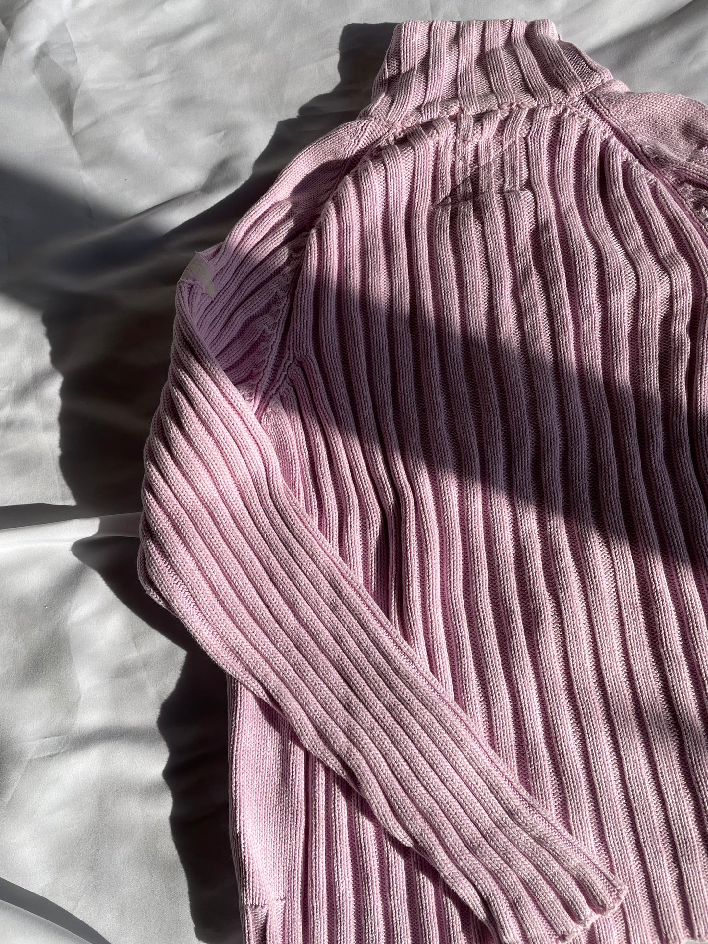 Pale Pink Zip Up Knit