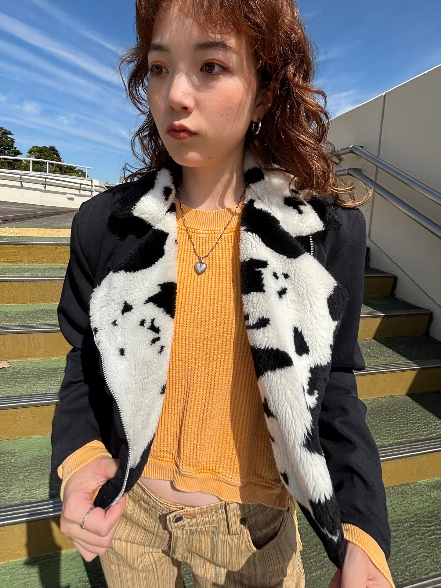 Fur Collar Riders Jacket