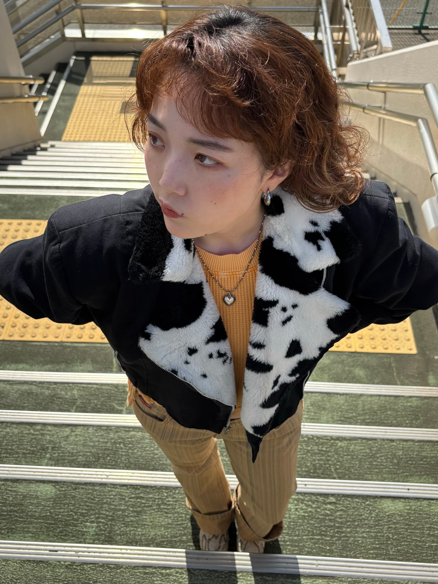 Fur Collar Riders Jacket