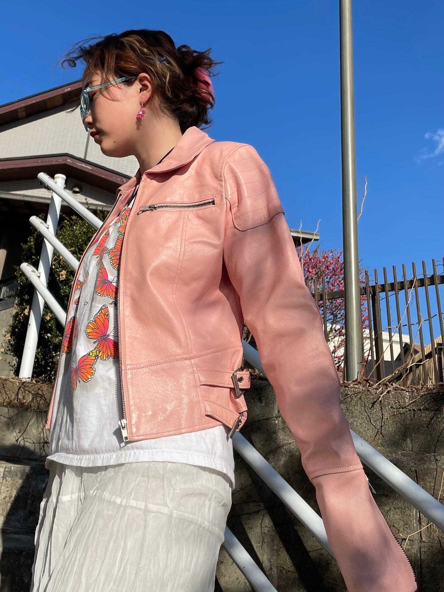 Pink Leather Jacket