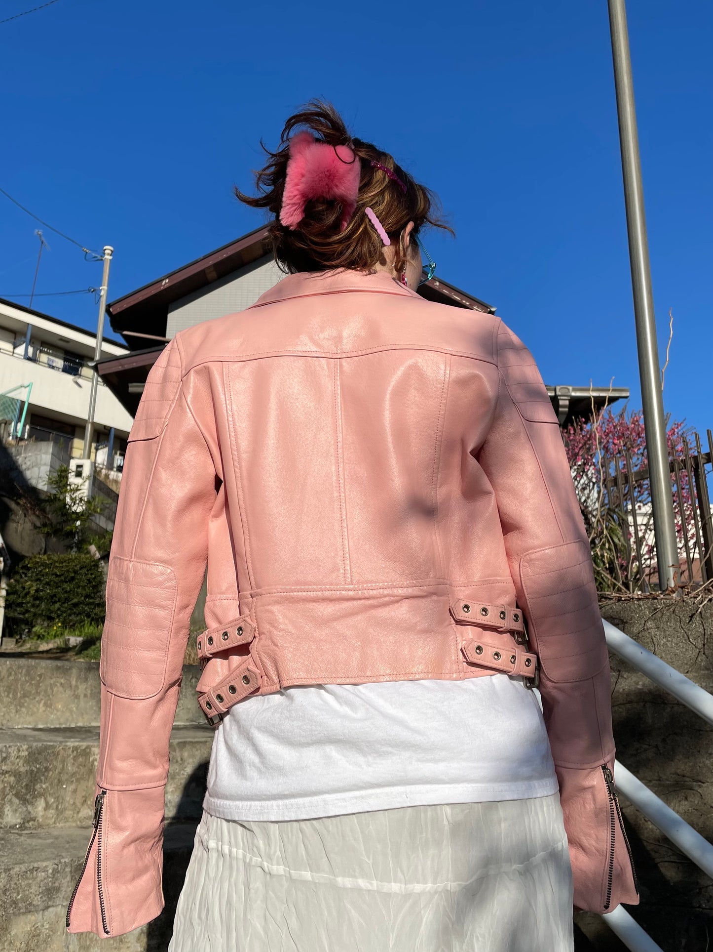Pink Leather Jacket