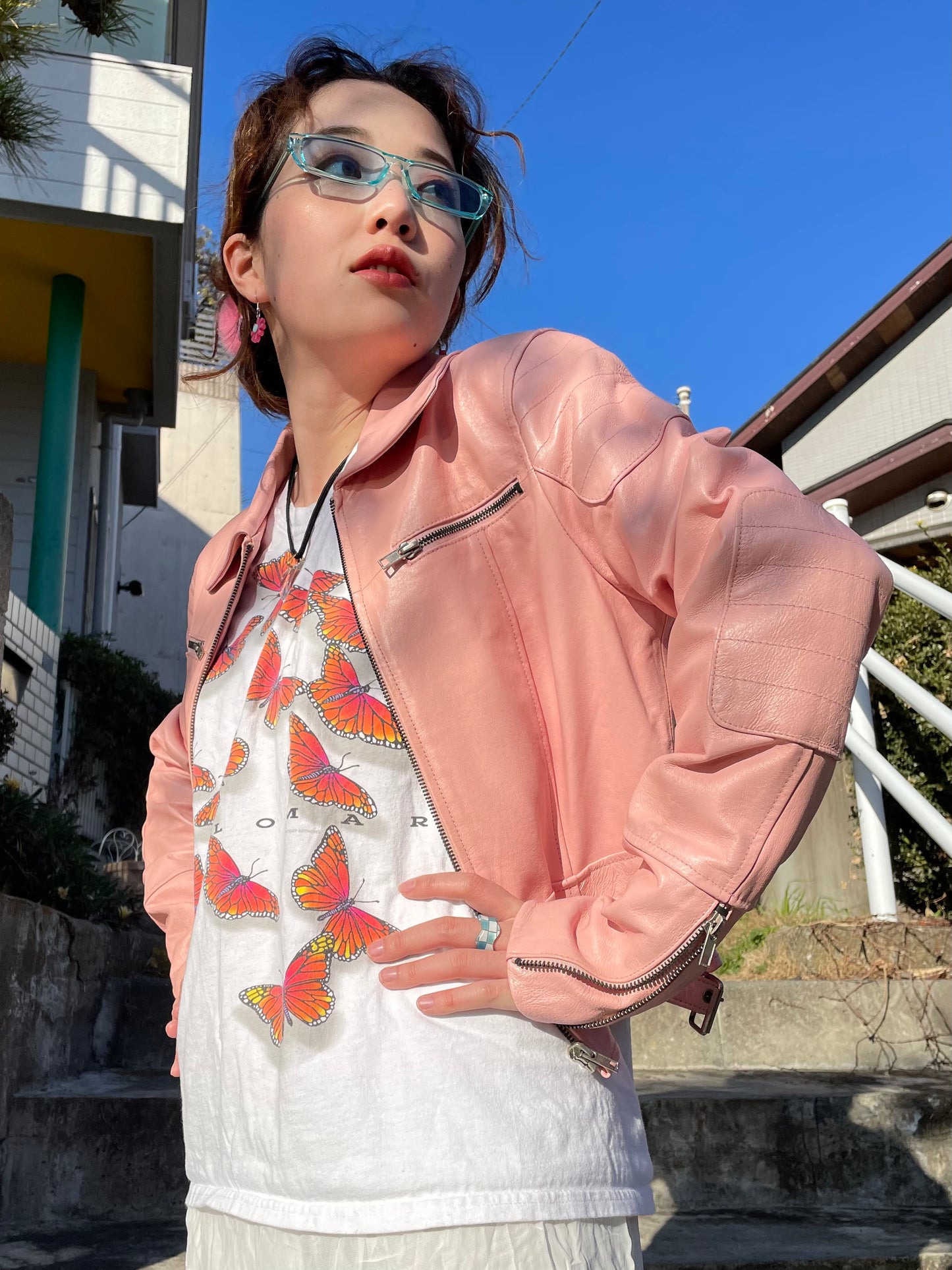 Pink Leather Jacket