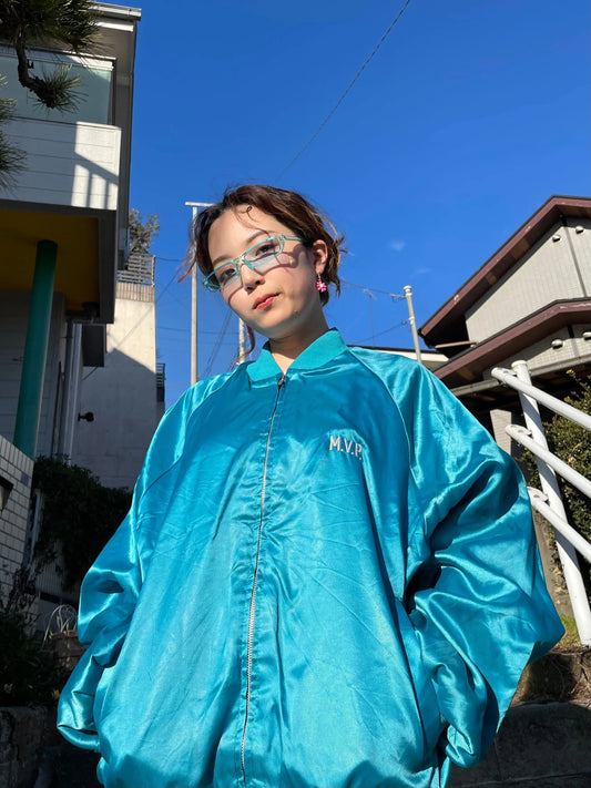 Sky Blue Earth Printed Jacket