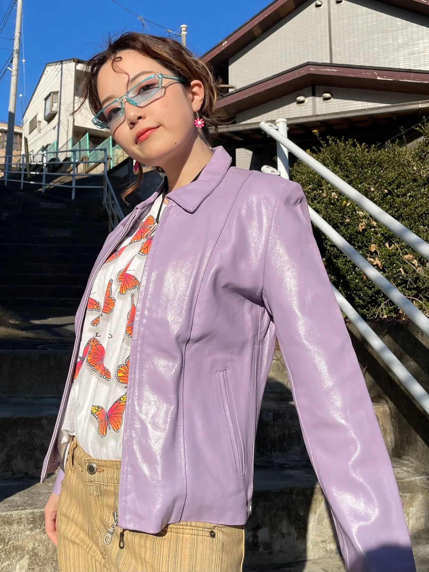 Purple Leather Jacket