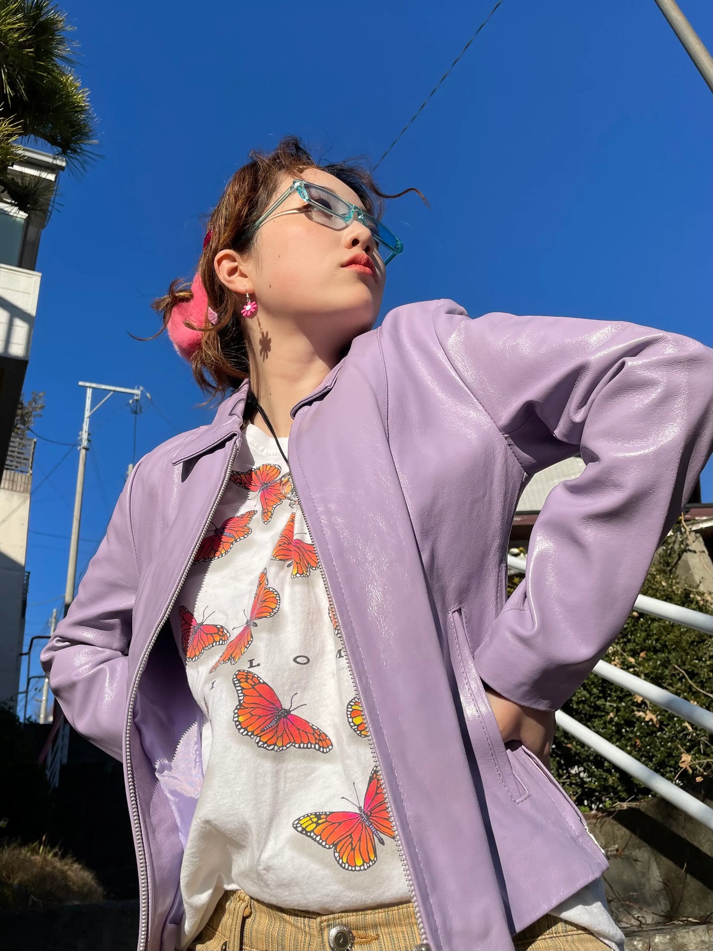 Purple Leather Jacket