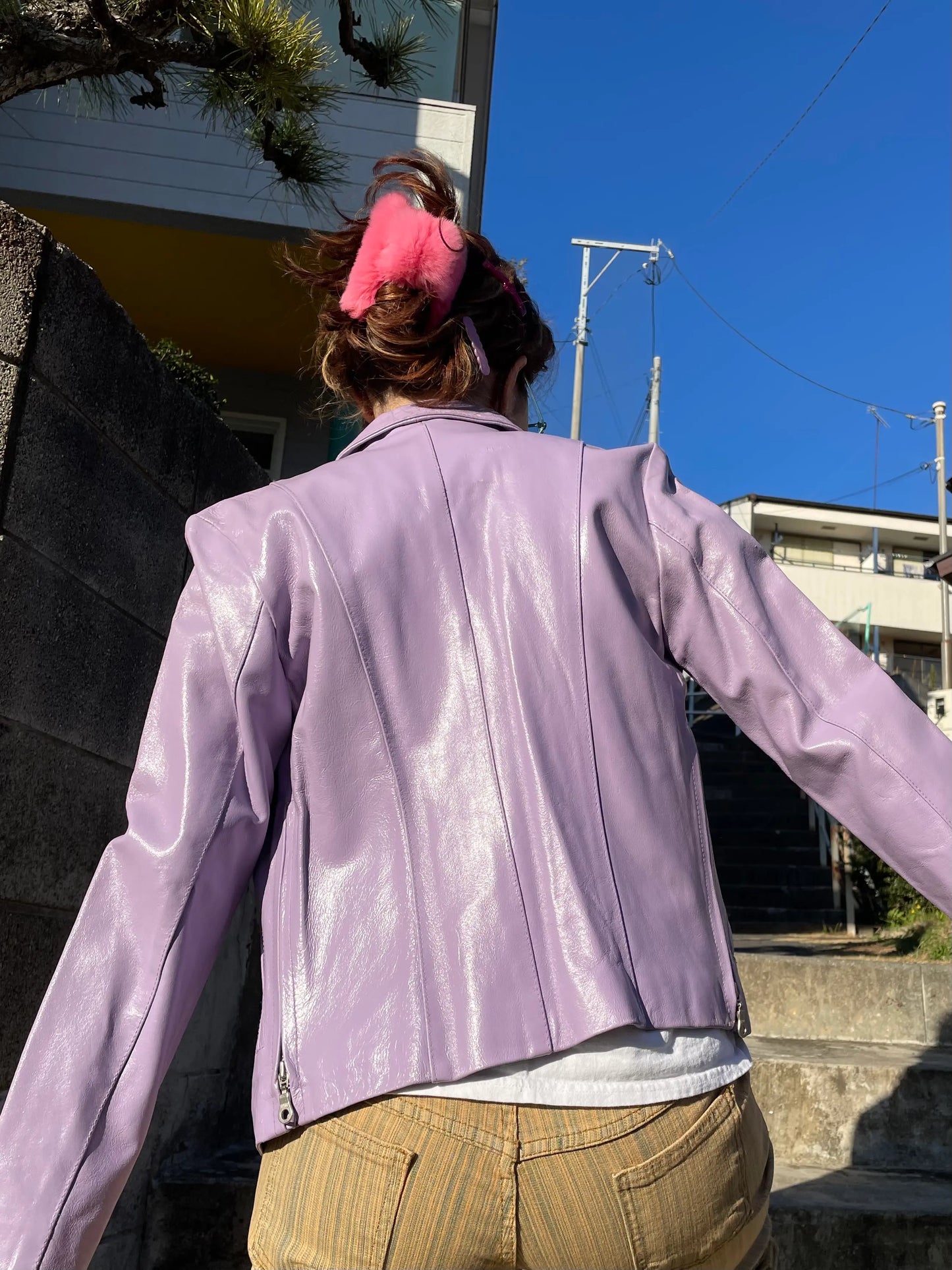 Purple Leather Jacket