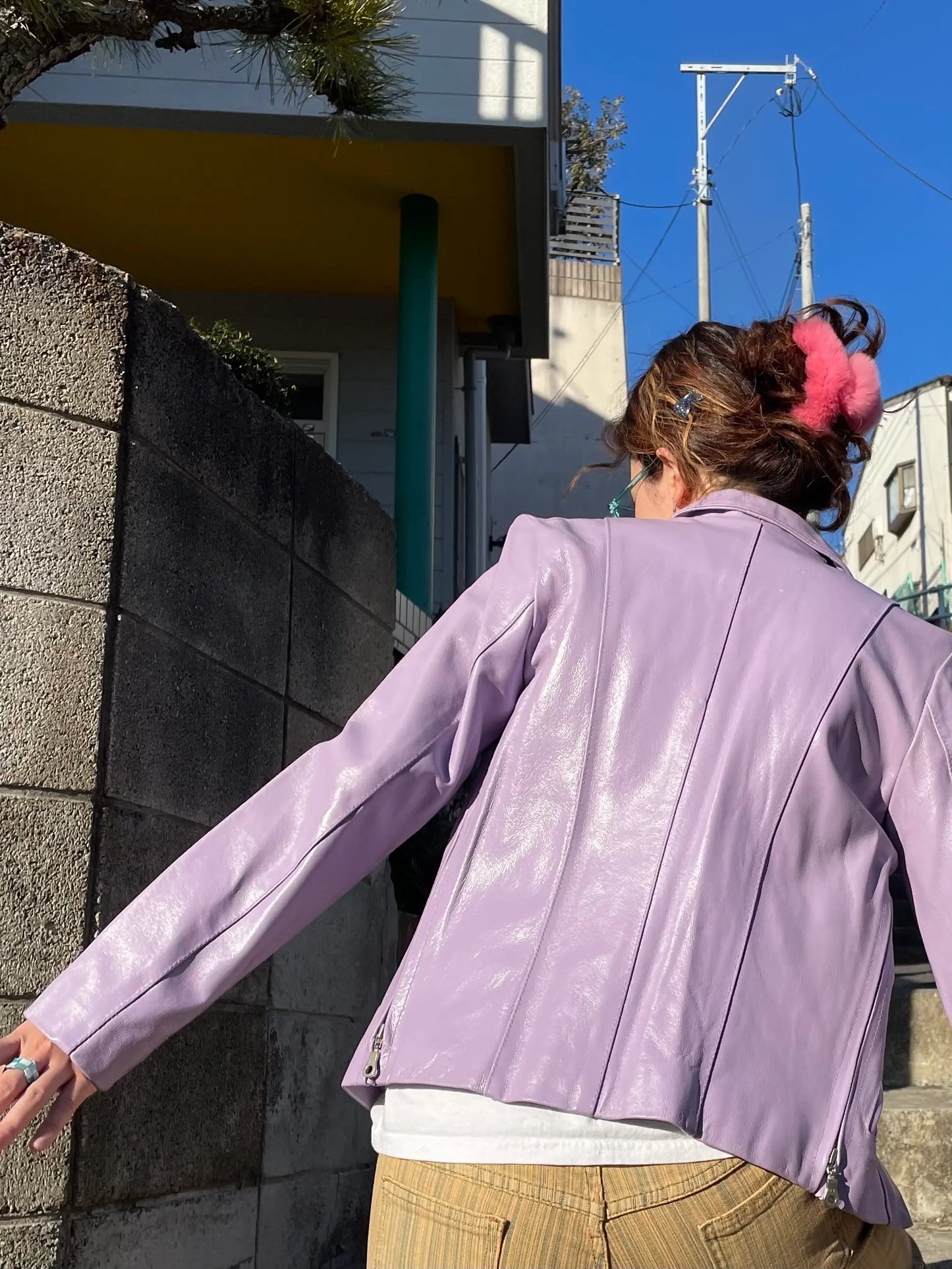 Purple Leather Jacket