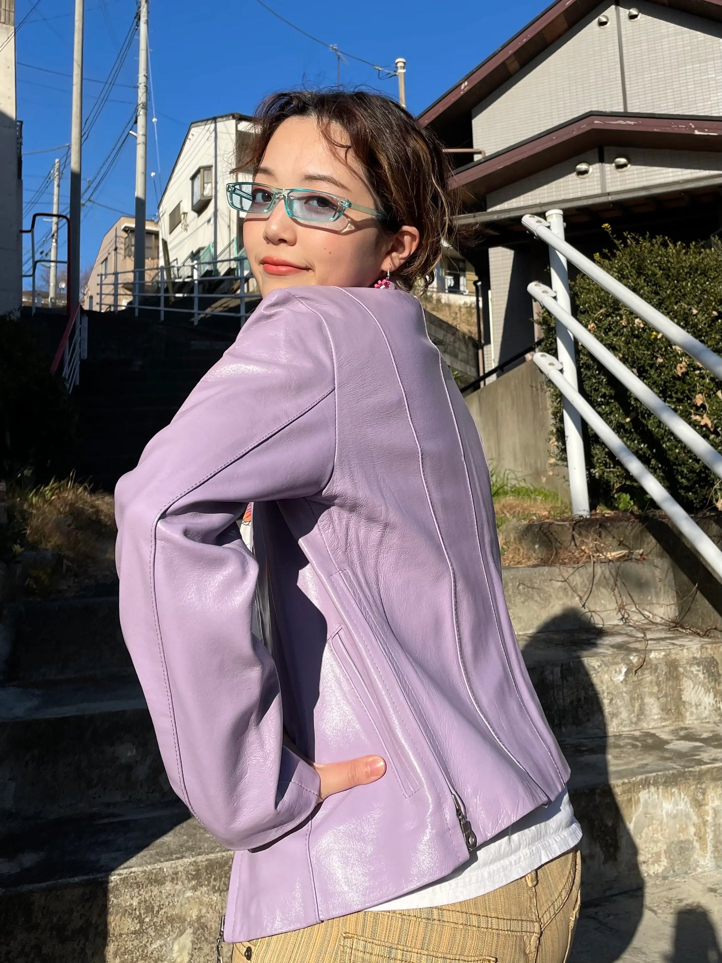 Purple Leather Jacket