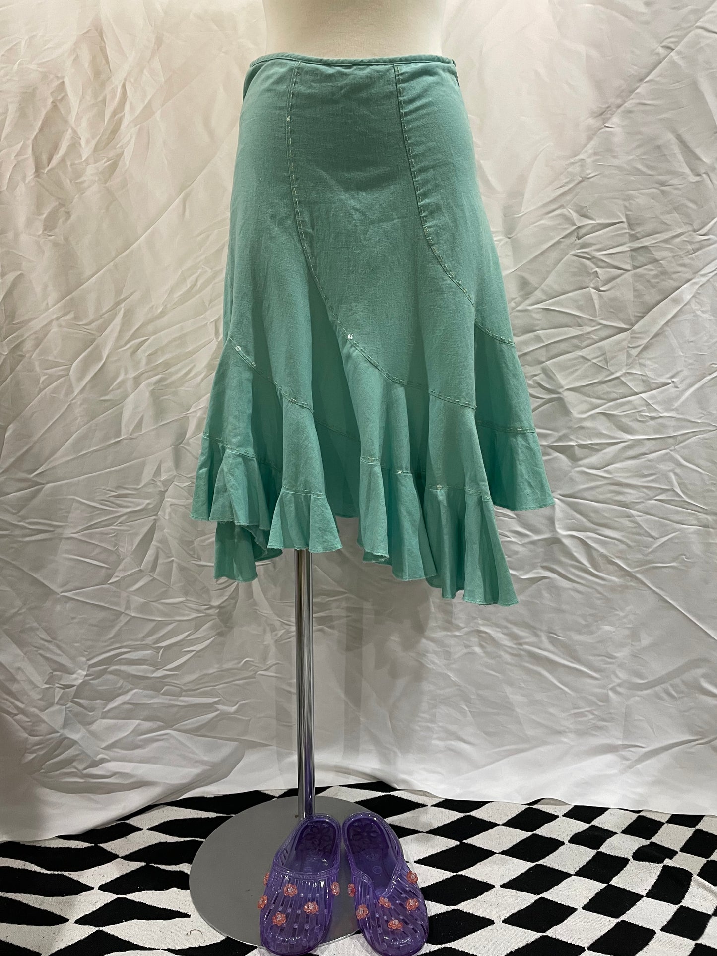 Mint Blue Wavey Skirt